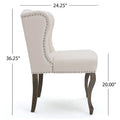 Set of 2 Niclas Wingback Studded Fabric Accent Chairs by Christopher Knight Home