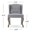 Set of 2 Niclas Wingback Studded Fabric Accent Chairs by Christopher Knight Home