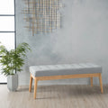 Christopher Knight Home Saxon Mid-Century Tufted Fabric Ottoman Bench - 43" L x 15.75" W x 17" H