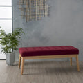 Christopher Knight Home Saxon Mid-Century Tufted Fabric Ottoman Bench - 43" L x 15.75" W x 17" H