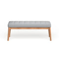 Christopher Knight Home Saxon Mid-Century Tufted Fabric Ottoman Bench - 43" L x 15.75" W x 17" H