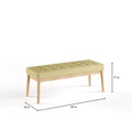 Christopher Knight Home Saxon Mid-Century Tufted Fabric Ottoman Bench - 43" L x 15.75" W x 17" H