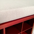 John Louis Home Mahogany Solid Wood Entryway Bench with 8 Shoe Cubbies