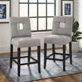 Brda Keyhole Counter Height High Back Stools - Set of 2