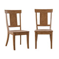 Set of 2 Ronda Wooden Dining Chairs with Panel Back