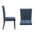 Noricum Velvet Channel-Back Dining Chair Set (2 Pieces)
