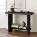 Nathan James Virgo Farmhouse 2-Tier Console Table with Wire-Brushed Wood Finish