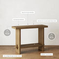 Nathan James Virgo Farmhouse 2-Tier Console Table with Wire-Brushed Wood Finish