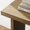Nathan James Virgo Farmhouse 2-Tier Console Table with Wire-Brushed Wood Finish