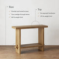 Nathan James Virgo Farmhouse 2-Tier Console Table with Wire-Brushed Wood Finish