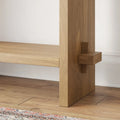 Nathan James Virgo Farmhouse 2-Tier Console Table with Wire-Brushed Wood Finish