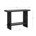 Nathan James Virgo Farmhouse 2-Tier Console Table with Wire-Brushed Wood Finish