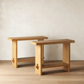 Nathan James Virgo Farmhouse 2-Tier Console Table with Wire-Brushed Wood Finish