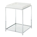 Palm Beach End Table with Shelf and Detachable Trays by Convenience Concepts