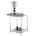 Palm Beach End Table with Shelf and Detachable Trays by Convenience Concepts