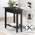 American Heritage Wedge End Table with Shelf by Convenience Concepts