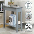 American Heritage Wedge End Table with Shelf by Convenience Concepts
