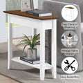 American Heritage Wedge End Table with Shelf by Convenience Concepts