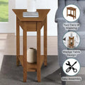 American Heritage Wedge End Table with Shelf by Convenience Concepts