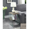SoHo Glass End Table with Shelf by Convenience Concepts