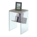 SoHo Glass End Table with Shelf by Convenience Concepts