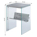 SoHo Glass End Table with Shelf by Convenience Concepts