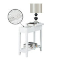 American Heritage Flip Top End Table with Charging Station and Shelf by Convenience Concepts