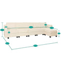Convertible DIY Modular Sleeper Sectional Sofa Collection with Storage Seats - Perfect for Your Living Room