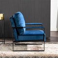 Hosam 25.4 Velvet Upholstered Chair with Metal Arms