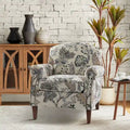 Giampiero Upholstered Wooden Armchair with Nailhead Accents by HULALA HOME