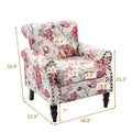 Nailhead Trimmed Living Room Armchair - Dimensions: 29.9W x 29.9H x 32.9D