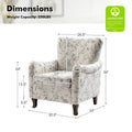 Set of 2 Samouel Contemporary Floral Wingback Armchairs by HULALA HOME