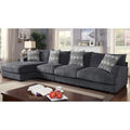 Furniture of America Kintra Modern Chenille Upholstered Large L-Shaped Sectional
