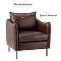 Set of 2 Jaime Modern Vegan Leather Accent Chairs with Metal Legs by HULALA HOME
