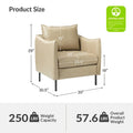 Set of 2 Jaime Modern Vegan Leather Accent Chairs with Metal Legs by HULALA HOME