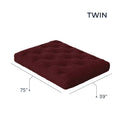 Loosh Home Twin Size Futon Mattress with 8-Inch Gel Memory Foam