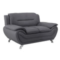 Michael Segura Upholstered Loveseat in Bonded Leather