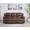 Betsy Furniture 8018 Bonded Leather Manual Reclining 3-Seat Sofa