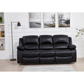 Betsy Furniture 8018 Bonded Leather Manual Reclining 3-Seat Sofa