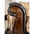 Rend Classic Faux Leather Tufted Sofa with Rolled Arms by Furniture of America