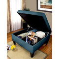 MJL Furniture Manhattan Allure Upholstered Cocktail Ottoman Table with Storage