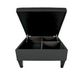 MJL Furniture Manhattan Allure Upholstered Cocktail Ottoman Table with Storage