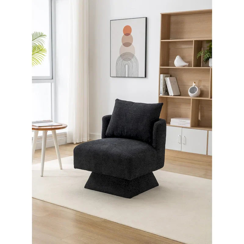 360-Degree Swivel Chenille Upholstered Accent Chairs for Living Room and Bedroom