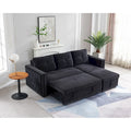 Cozy Classic L-Shaped Pull-Out Sleeper Sectional Sofa