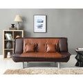 Lionel Faux Leather Convertible Sofa