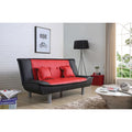 Lionel Faux Leather Convertible Sofa