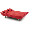 Lionel Faux Leather Convertible Sofa