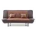 Lionel Faux Leather Convertible Sofa