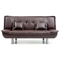 Lionel Faux Leather Convertible Sofa