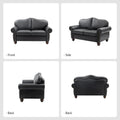 Angel Transitional Genuine Leather Sofa with Tufted Backrest by HULALA HOME